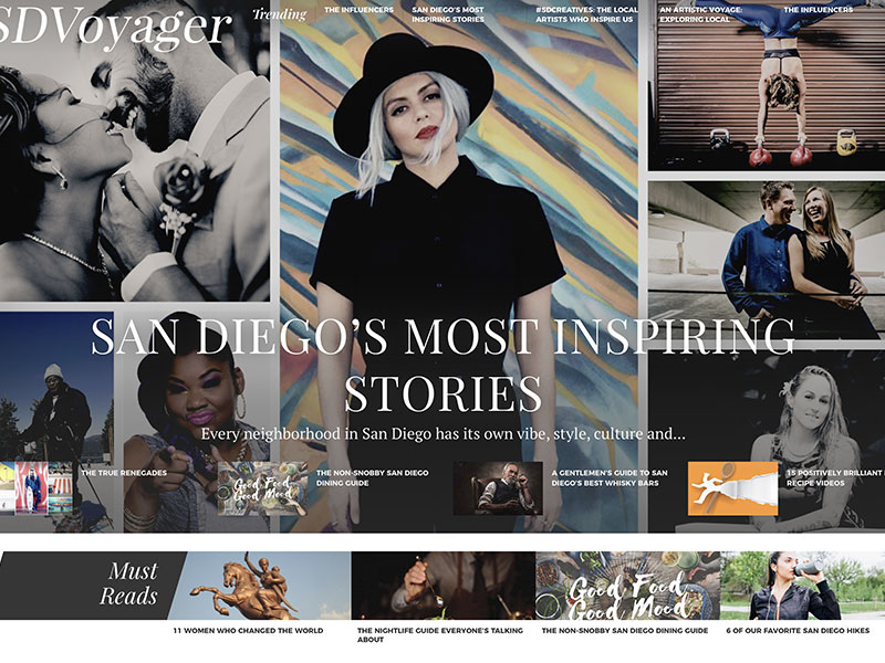 SD Voyager Magazine - San Diego's Most Inspiring Stories featuring Hepburn Creative founders David & Holly Hepburn